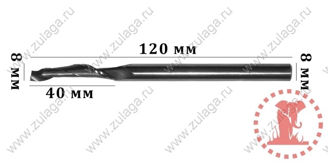 Фреза однозубая 8x40x120x8 HSS co 5% J. M.D от компании ООО "ТехКом" - фото 1