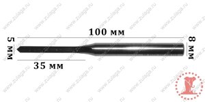 Фреза 5x35x100x8 HSS co 5%