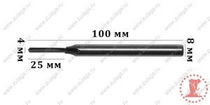 Фреза 4x25x100x8 HSS co 5%
