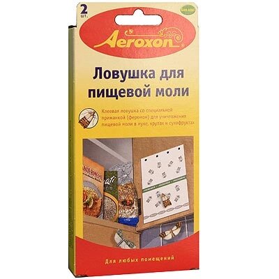 Аэроксон липкая ловушка от пищевой моли 2шт от компании ООО "Торговая компания Капитал" - фото 1
