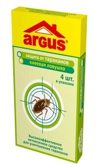 Argus клеевая ловушка "домик" для тараканов 4шт от компании ООО "Торговая компания Капитал" - фото 1