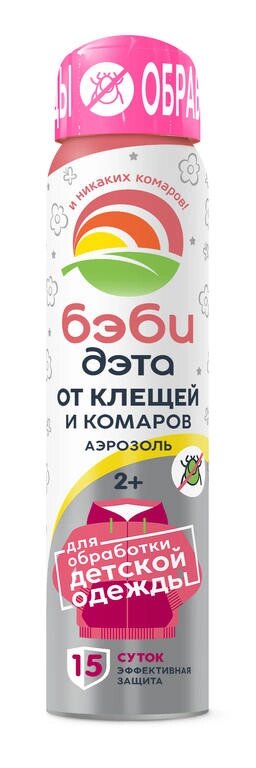 БЭБИ ДЭТА детский аэрозоль от клещей и комаров 100 мл от компании ООО "Торговая компания Капитал" - фото 1