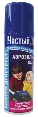 Чистый Дом аэрозоль от моли и кожееда 150 от компании ООО "Торговая компания Капитал" - фото 1