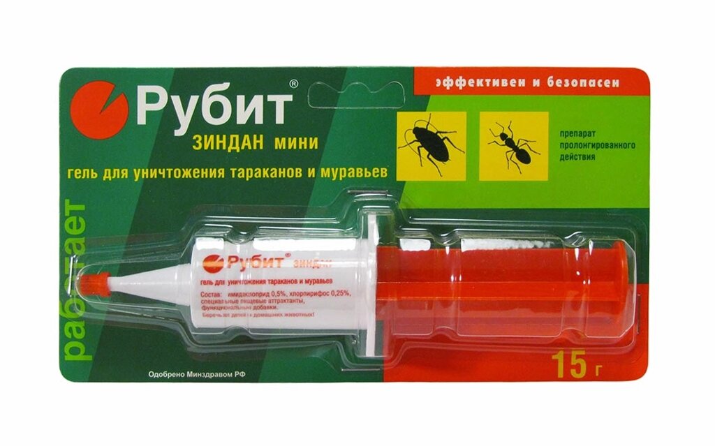 РУБИТ зиндан люкс гель от тараканов и муравьев 15гр от компании ООО "Торговая компания Капитал" - фото 1