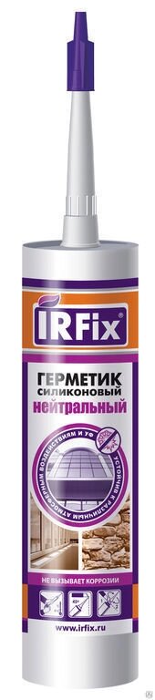 Герметик силиконовый нейтральный IRFIX белый 310 мл от компании ООО "Компания Промметиз" - фото 1