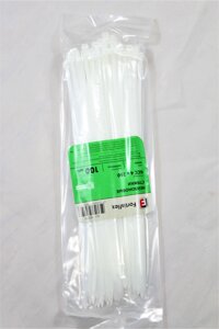 Хомут-стяжка КСС 4х250 белый (упаковка 100 шт.) FF