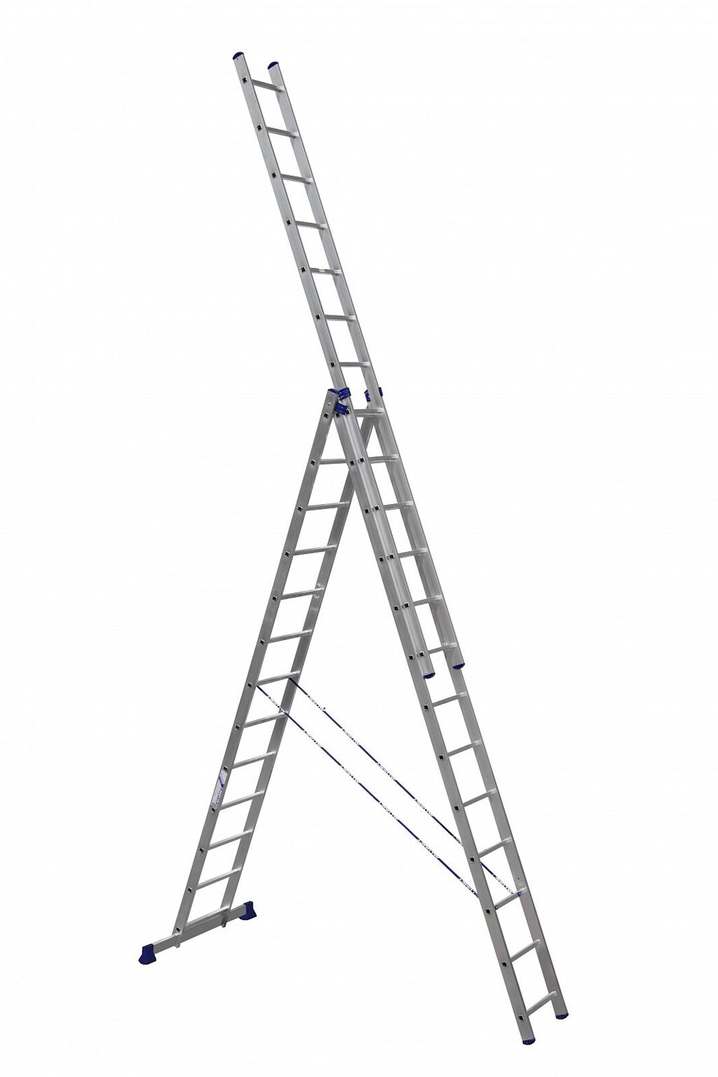 Лестница алюмин. трехсекционная универ. (367/645/870 см) Алюмет 3х13 ст от компании ООО "Компания Промметиз" - фото 1