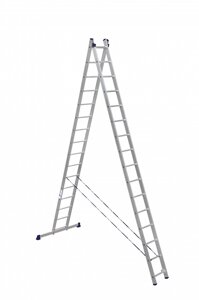 Лестница алюминевая двухсекционная универс. (451/815 см) Алюмет 2х16 ст
