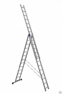 Лестница трехсекционная алюминиевая универсальная 367/645/870 см