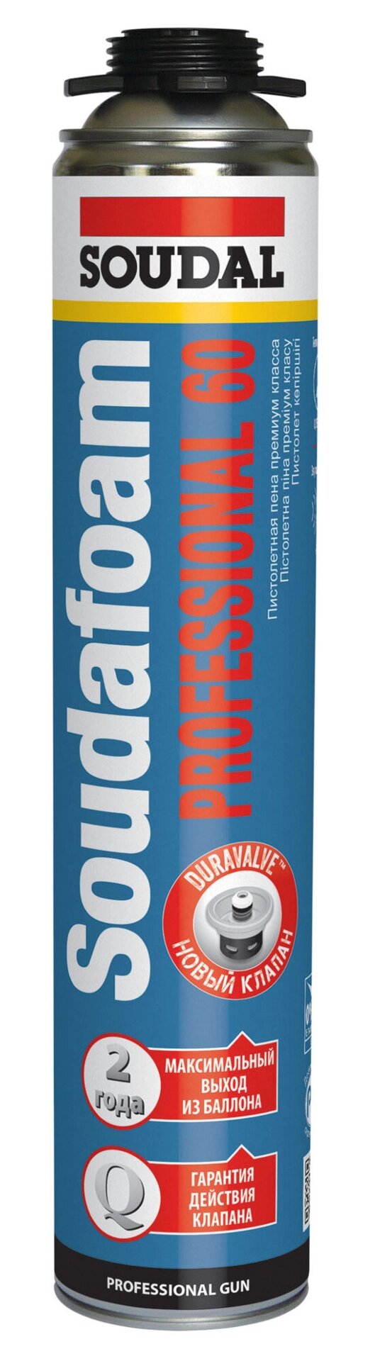 Пена монтажная профильная Соудал 60л Professional 750 мл (12шт) от компании ООО "Компания Промметиз" - фото 1