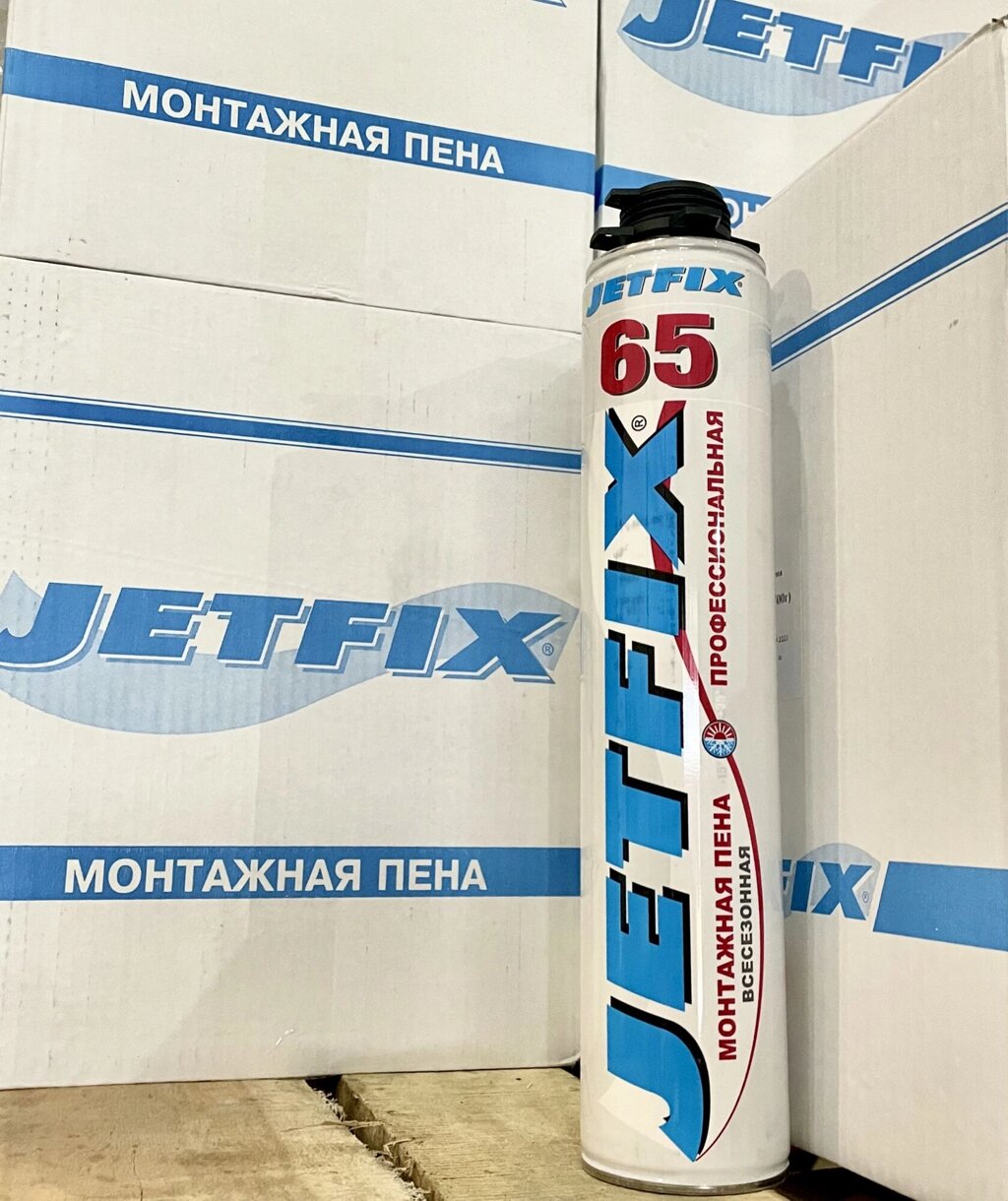 Пена монтажная профильная всесезонная 65 JETFIX 700 гр (16шт) от компании ООО "Компания Промметиз" - фото 1