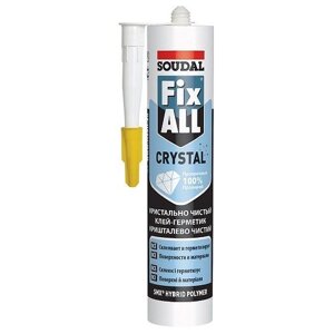 Клей герметик Soudal Fix All Crystal прозрачный 290 мл