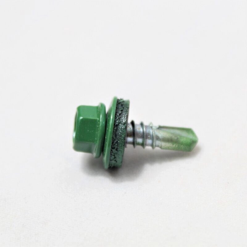 Саморез кровельный 5,5х19 RAL 6002 светло-зеленый от компании ООО "Компания Промметиз" - фото 1