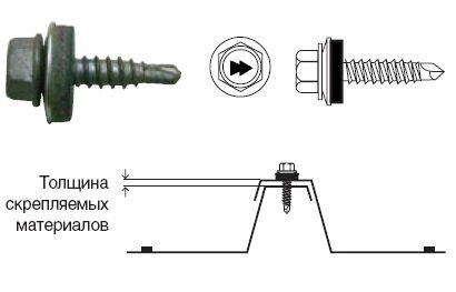 Шуруп для доборных элементов HR-BM-S14 4,8х19 мм Гарпун от компании ООО "Компания Промметиз" - фото 1