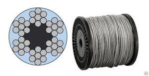 Трос стальной 4-5 мм в оплетке оцинкованный