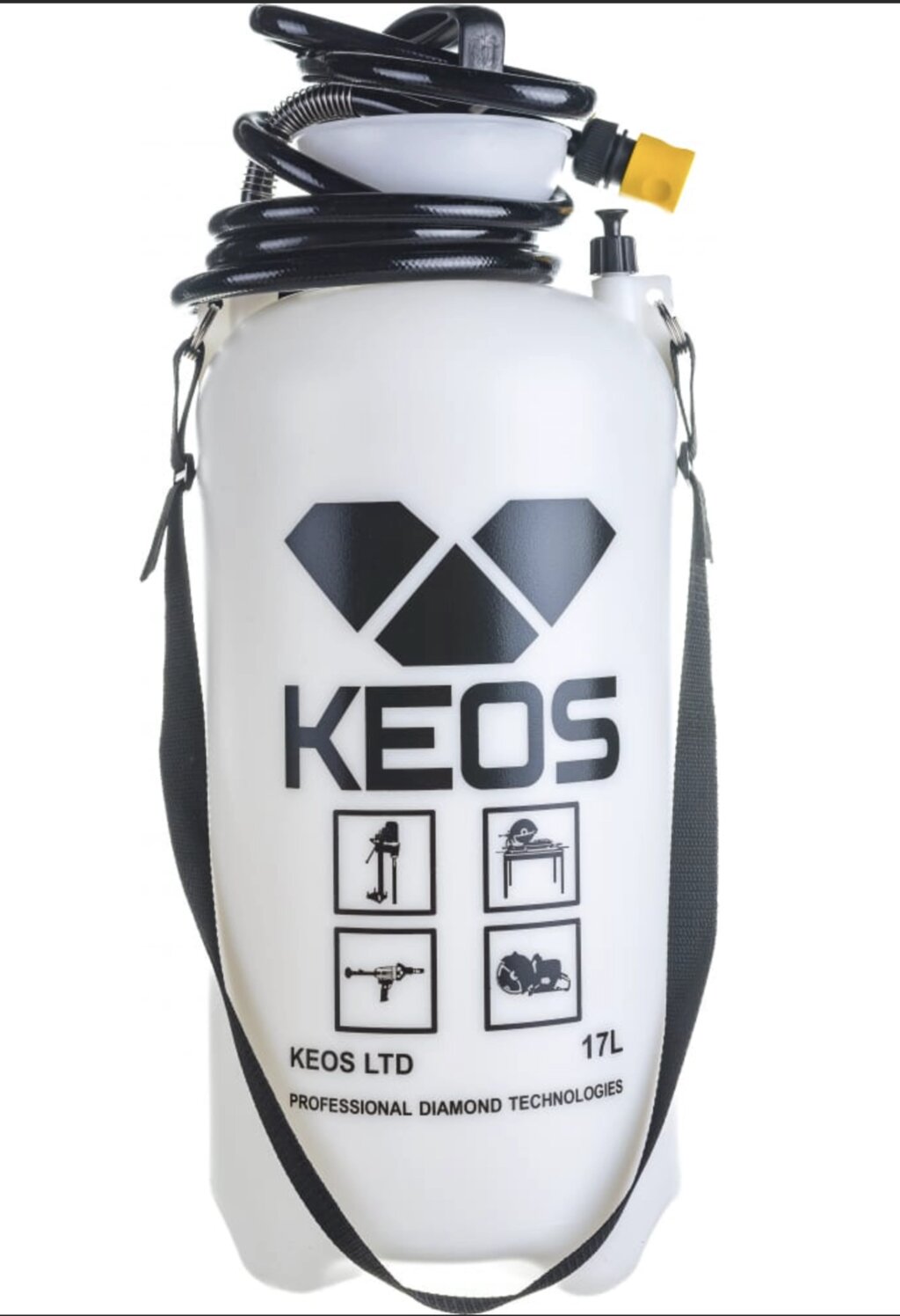 Бак для подачи воды (водяной насос) установки алмазного бурения KEOS 17 литров - особенности