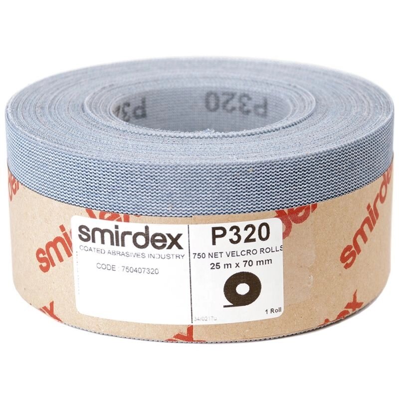 P180 70мм*25м SMIRDEX Net Velcro 750 Абразивная сетка в рулонах от компании ООО «ВЕКТРА» - фото 1