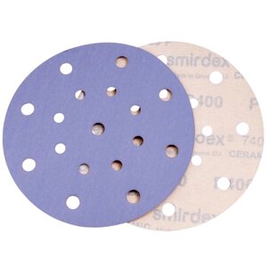 P40 150мм SMIRDEX Ceramic Velcro Discs 740 Абразивный круг, с 17 отверстиями