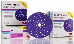 P80 150мм 3M Cubitron Hookit 737U Круг абразивный, на липучке, с мультипылеотводом