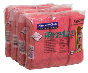 KIMBERLY-CLARK WypAll Салфетка из микрофибры 40*40см, красная