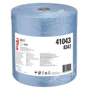 KIMBERLY-CLARK WypAll X80 Двусторонние салфетки, серо-голубые, уп. 42*38см*475шт