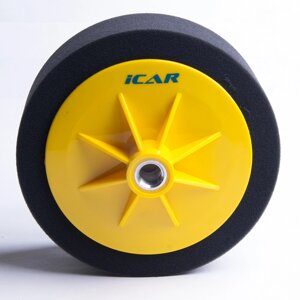 Полировальный круг с резьбой M14 из поролонa D150mm T50mm мягкий черный Soft BLACK ICAR