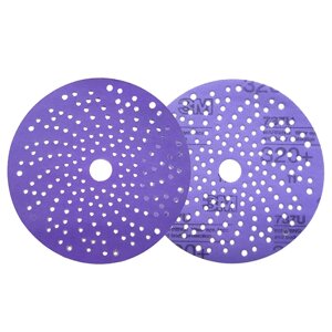 Р500 150мм 3M Hookit Purple+ 334U Круг абразивный, на липучке, с мультипылеотводом