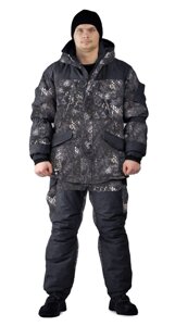Костюм зимний «геркон» куртка/брюки, цвет: камуфляж "черный питон", ткань: алова