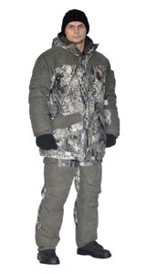 Костюм зимний «ГЕРКОН» куртка/брюки, цвет: кмф "серая глина"т. хаки, ткань: Алова