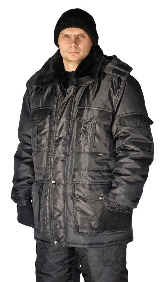 Куртка мужская "Охрана " зимняя черная от компании Тех-Деталь96 - фото 1