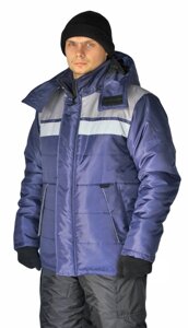 Куртка зимняя "ЭРЕБУС" цвет: т. синий/серый
