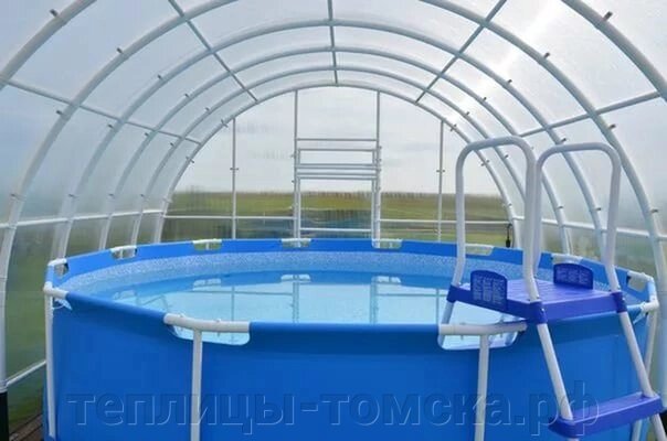 Теплица 4х3 метра с бассейном 3х2 метра от компании Теплицы-томска - фото 1