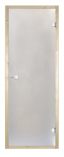HARVIA Двери стеклянные 8/19 коробка ольха, сатин D81905L от компании СпаТех - фото 1