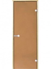 HARVIA Двери стеклянные 9/21 коробка сосна, бронза D92101M от компании СпаТех - фото 1