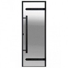 HARVIA Двери стеклянные LEGEND 7/19 черная коробка сосна, прозрачная D71904ML от компании СпаТех - фото 1