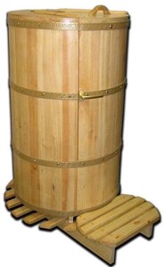 Кедровая бочка Круглая 130х81х81(см)