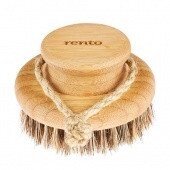 RENTO Натуральная щетка для мытья, круглая, бамбук, 9.5 см