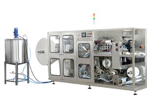 Автоматическая линия для производства и упаковки влажных салфеток HY-2035A