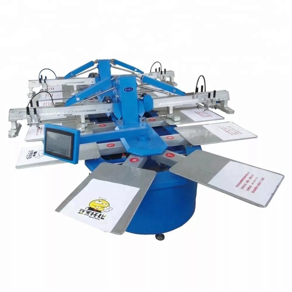 Полуавтоматический ротационный станок для печати на текстиле SPE - выбрать