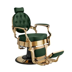 Кресло для барбершопа BUZZ Gold Green в Москве от компании top ГРАС