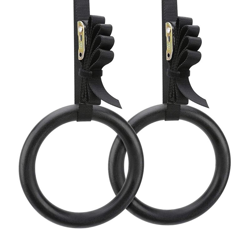 Гимнастические кольца с подвесами, пластиковые для кроссфита от компании Интернет-магазин "Спорттовары24" - фото 1