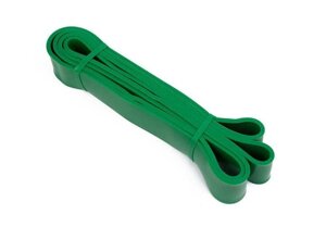 Резиновый эспандер лента зеленый, петля нагрузка 20 - 50 кг.