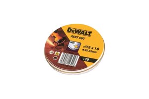 Диск отрезной по нержавеющей стали Dewalt DT3507-QZ 125x1 мм,10 шт.