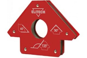 ELITECH 0606.017900 Магнитный уголок, усилие (max)5кг, углы=45/90/135, блистер,4шт