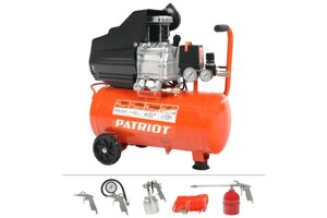 Компрессор PATRIOT EURO 50-260K + набор пневмоинструмента KIT 5В 1.8 кВт, выход быстросъём, выход ел