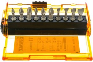 Набор бит,11шт: Pz1(3x), Ph1(3x), Si4.5, Sl5.5, Sl6.5, Sl8, магнитный держатель DeWalt