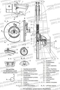 Барабан шланговый для автокрана КС-55717 (32 т.) КС-55717.84.530