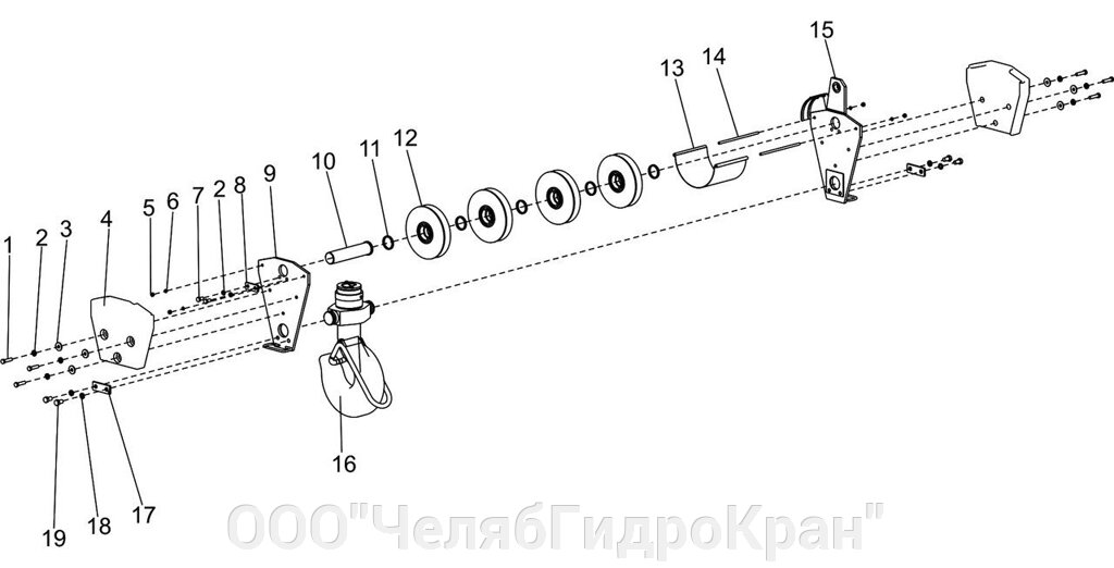 КС-45721.63.300-08-01 Подвеска крюковая 25т от компании ООО"ЧелябГидроКран" - фото 1