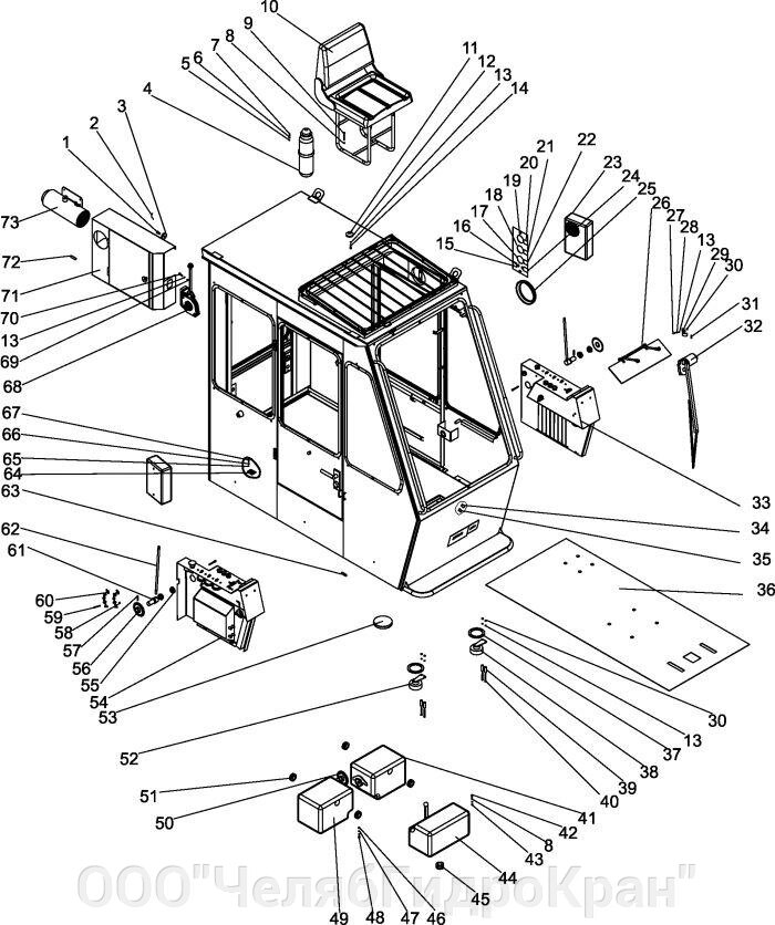 Оборудование кабины управления 251.30.05.000 от компании ООО"ЧелябГидроКран" - фото 1