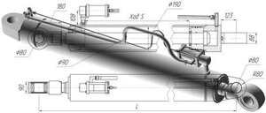 Подъема стрелы ГЦ-190.90х1250.11 (86-01)